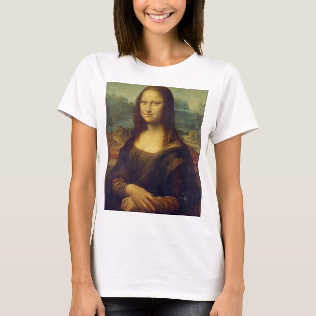 Camiseta Mona Lisa Por Leonardo Da Vinci (Frente)