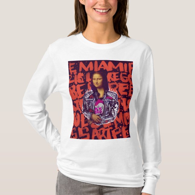 Camiseta Mona Lisa Punk Art (Frente)