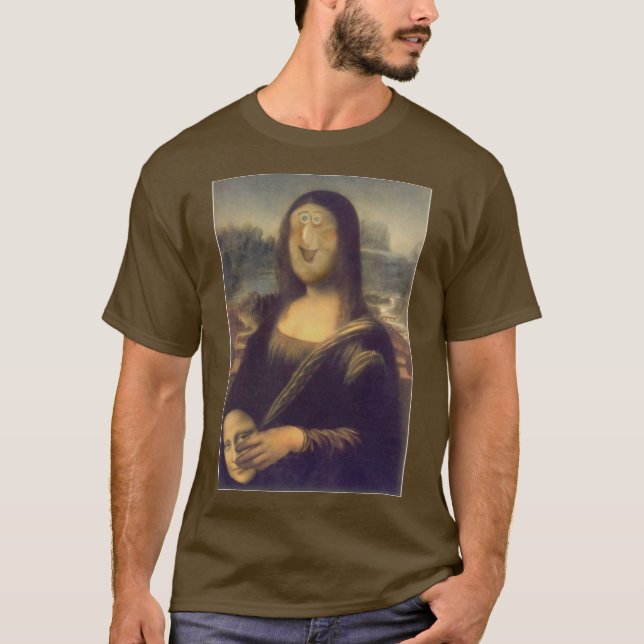 Camiseta Mona Lisa Rosto Engraçado (Frente)