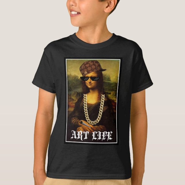Camiseta Mona Lisa Thug Life Art Life (Frente)