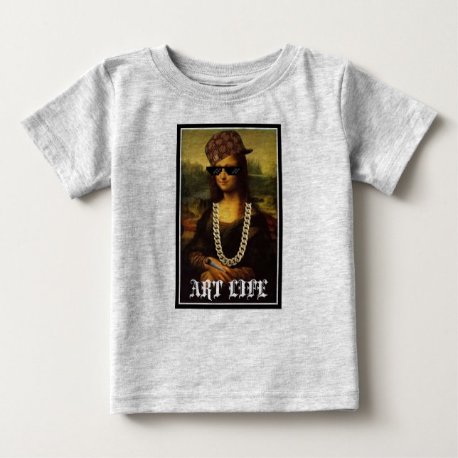 Camiseta Mona Lisa Thug Life Art Life (Frente)