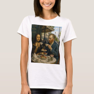 Camiseta Mona Lisa & Vincent van Gogh no Chá da Tarde Paris