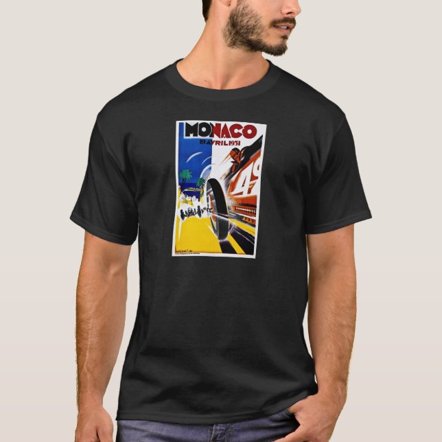 Camiseta Monaco 1931 Prix grande - poster da raça do (Frente)