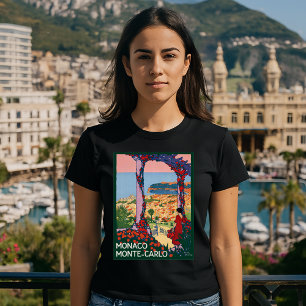 Camiseta Mônaco Monte-Carlo Vintage 1922 Viagem Turismo