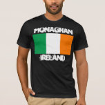 Camiseta Monaghan, Irlanda com bandeira irlandesa<br><div class="desc">Monaghan,  Irlanda com bandeira irlandesa</div>