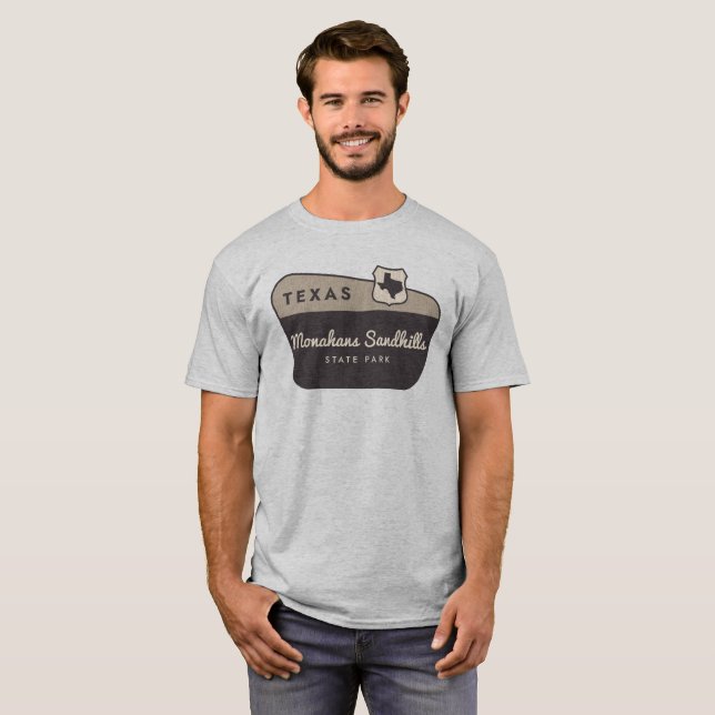 Camiseta Monahans Sandhills State Park Texas TX Welcome Sig (Frente Completa)