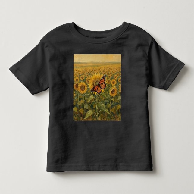 Camiseta Monarca com Girassóis (Frente)