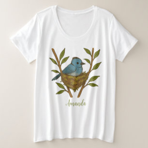 Camiseta Monarca de Nápoles Negra Enfiada Entre As Folhas