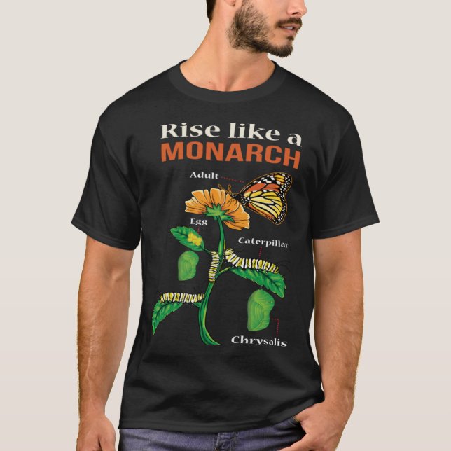 Camiseta Monarch Butterfly  Lifecycle Metamorphosis (Frente)