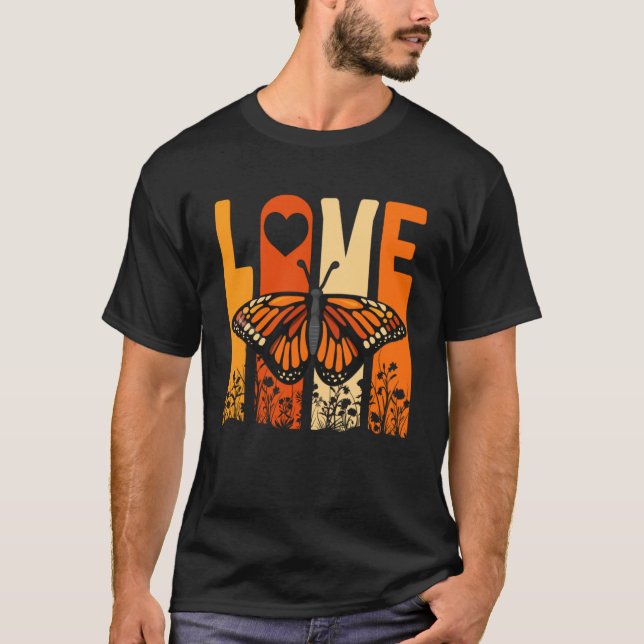 Camiseta Monarch Butterfly Love Insector Collector Entomolo (Frente)