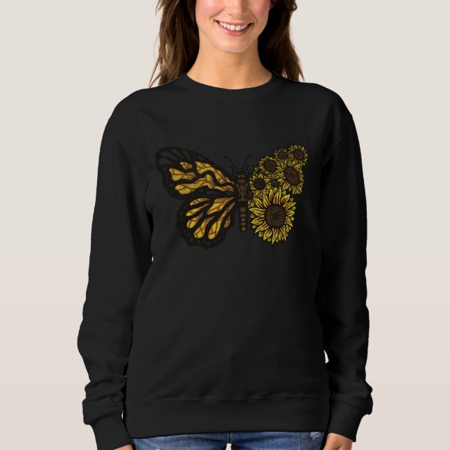 Camiseta Monarch Sunflower Butterfly Gardener Garden spring (Frente)