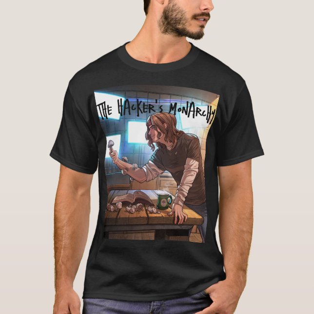 Camiseta Monarquia do Hacker - Caddie: Camisa-T (Frente)