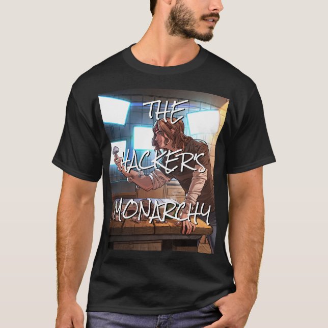 Camiseta Monarquia do Hacker - Caddie: Camisa-T (Frente)