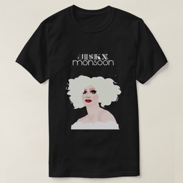 Camiseta Monção do Jinkx preto e branco (Frente do Design)