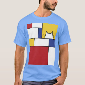 Camiseta Mondrian Cat boy girl retro