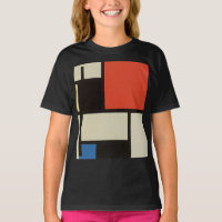 Mondrian Composition Modern Abstrato Black Kids