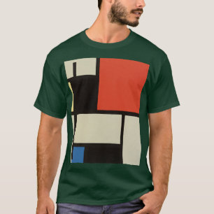 Camiseta Mondrian Composition Modern Abstrato Deep Forest
