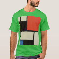 Mondrian Composition Modern Abstrato Green