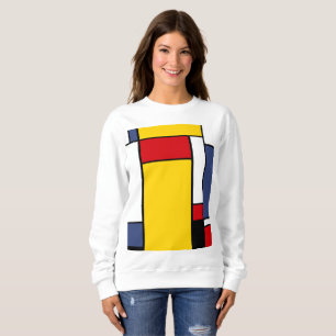 Camiseta Mondrian Inspirou Arte de Estilo Geométrico Moder
