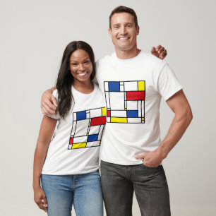 Camiseta Mondrian Minimalist Geométrico De Stijl Modern Art