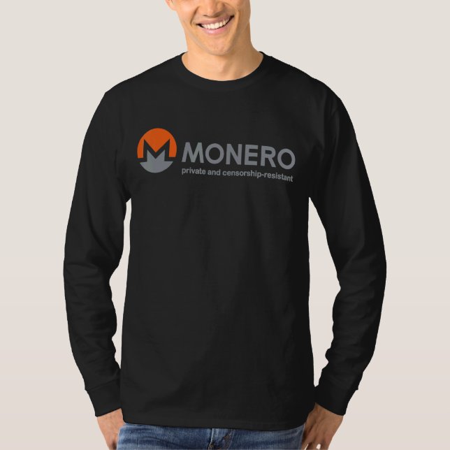 Camiseta Monero Privado E Resistente À Censura (Frente)