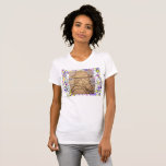 Camiseta Monet Dripe<br><div class="desc">mostra o desenho de lápis do artista com o chapéu e o plano de fundo de tinta!</div>