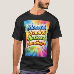 Camiseta Monet Renoir Matisse Van Gog Colorido