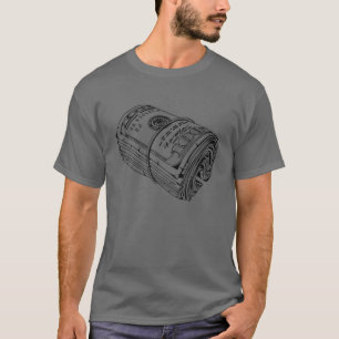 Camiseta Money Bundle Hoodie, Money Rolls Motif, Arte Urban