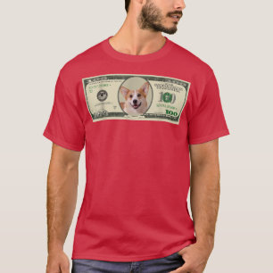 Camiseta Money Dog 100 Pembroke Welsh Corgi