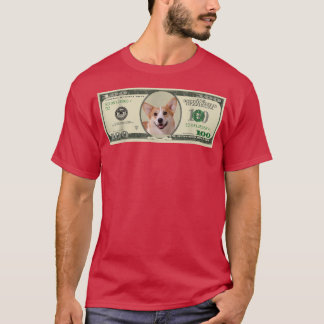 Camiseta Money Dog 100 Pembroke Welsh Corgi