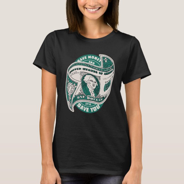 Camiseta Money Save USA Dólar (Frente)