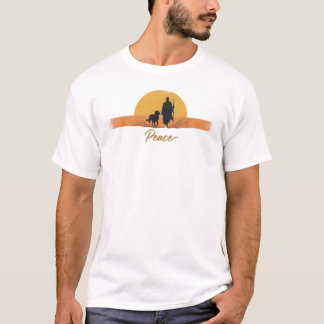 Camiseta Monge Andando pela Paz com o Cachorro Aloka – Cami