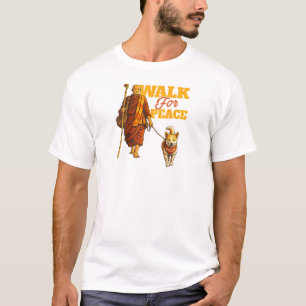 Camiseta Monge Andando pela Paz com o Cão Aloka – Caminhada