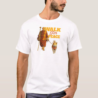 Camiseta Monge Andando pela Paz com o Cão Aloka – Caminhada