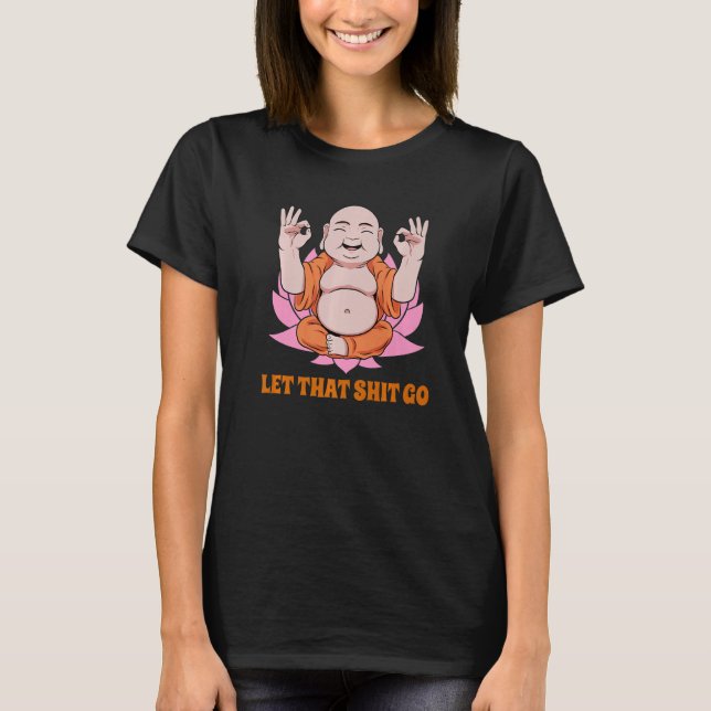 Camiseta Monge Buda Namaste Sorriso Felicidade Deixe Preocu (Frente)