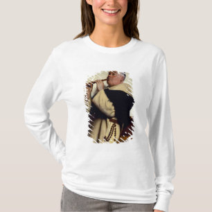 Camiseta Monge que joga um clarinete