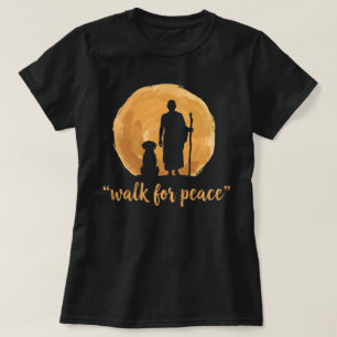 Camiseta Monges Andantes da Paz com o Cão Aloka