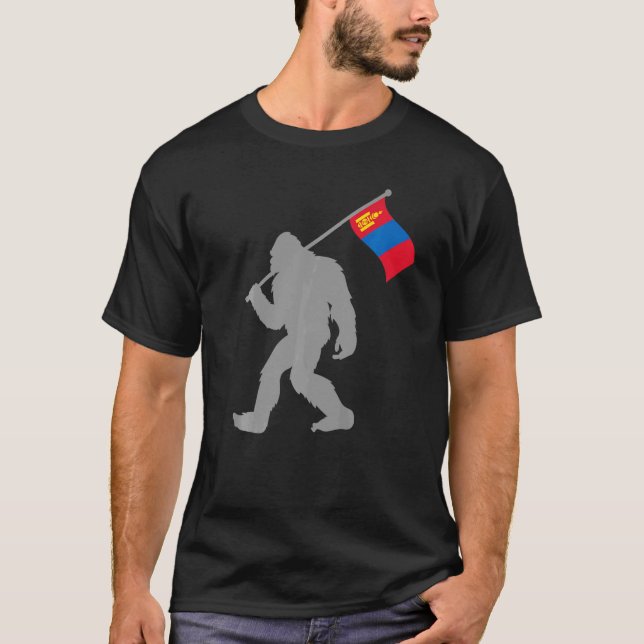 Camiseta Mongol Or Mongolian Flag On Mongolia Flag (Frente)