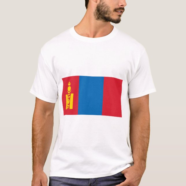 Camiseta Mongólia - Bandeira da Mongólia (Frente)