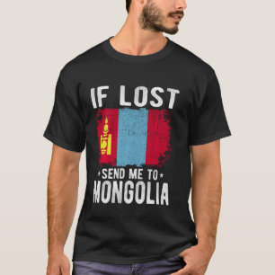 Camiseta Mongólia Flag Souvenir - Se perdido, envie-me para