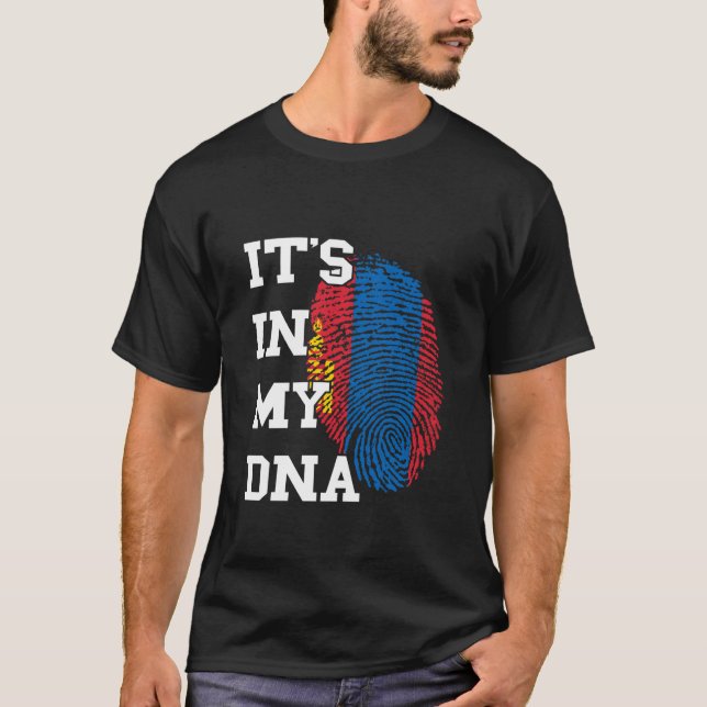 Camiseta Mongólia Raízes Mongóis Está No Meu DNA Mongol (Frente)