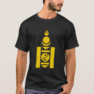 Camiseta Mongólia Soyombo Símbolo Mongólia Bandeira