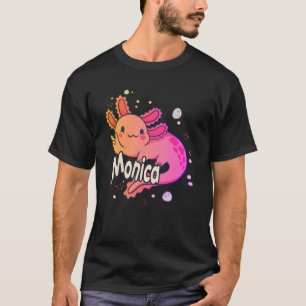 Camiseta MONICA - Belo nome de menina com adorável AXOLOTL
