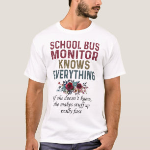 Camiseta Monitor de barramento escolar sabe tudo