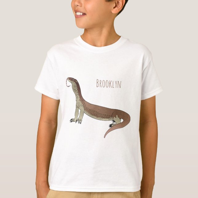 Camiseta Monitor de desenho de lagarto (Frente)