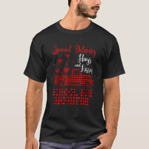 Camiseta Monitor De Ônibus Escolar De Hug E Kisses De Entre