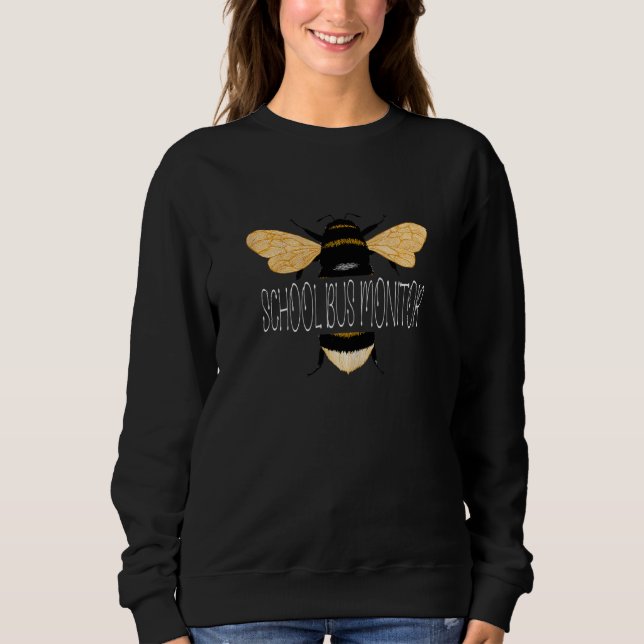 Camiseta Monitora de ônibus escolar feminino Abelha    Prof (Frente)