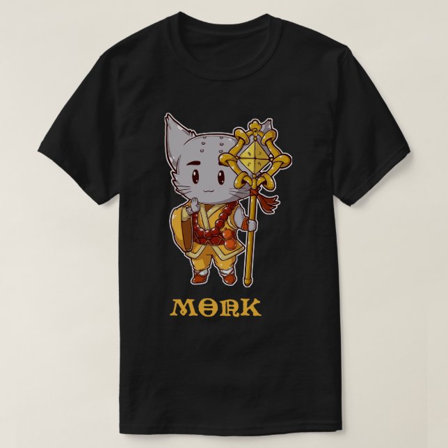 Camiseta Monk Cat (Frente do Design)