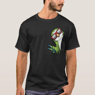 Camiseta Monk Parakeet Quaker Parrot Bird Do Lado Dos Sungl