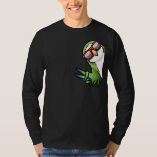 Camiseta Monk Parakeet Quaker Parrot Bird Do Lado Dos Sungl